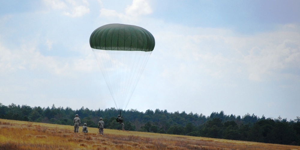 Military Policeman Prepares for Landing