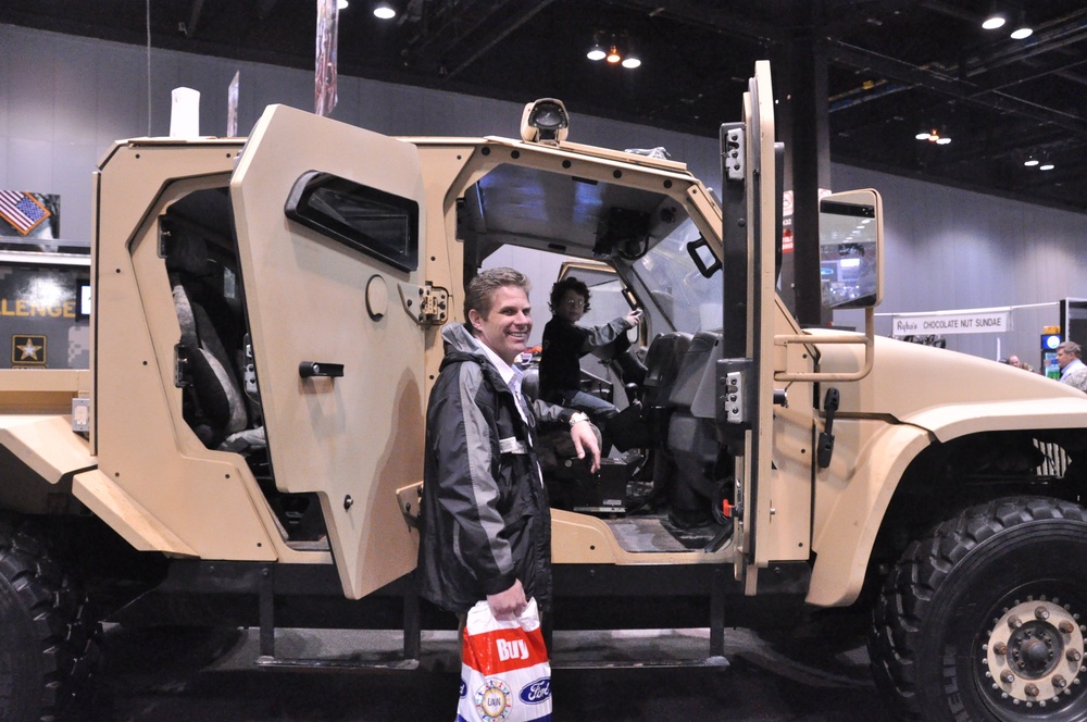Army displays Armor at the 2011 Chicago Auto Show