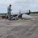 132FW fuel shop members repair F-16 fuel tank during DACT mission in Australia.