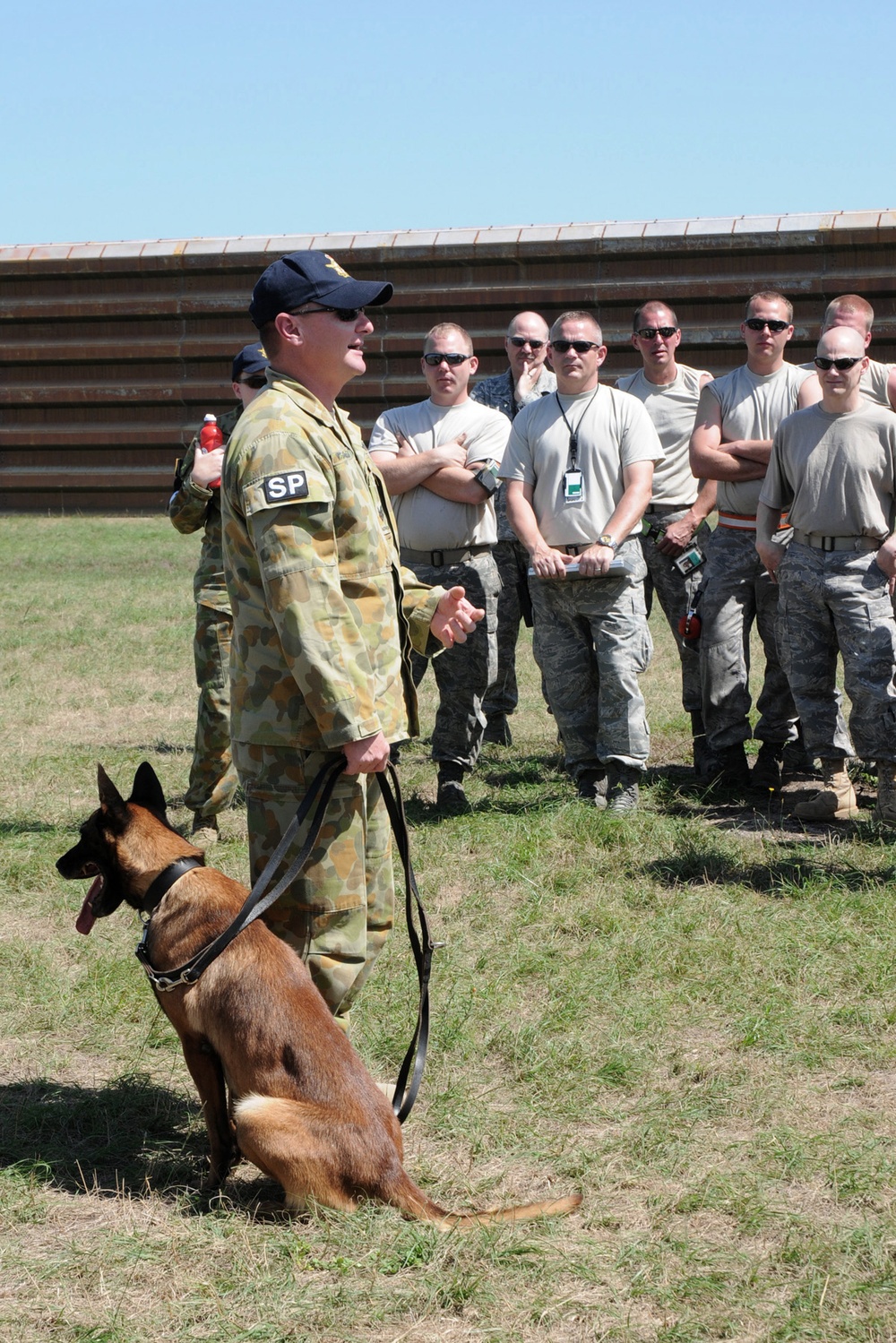 Australian military working dogs show 132FW members what they're made of.