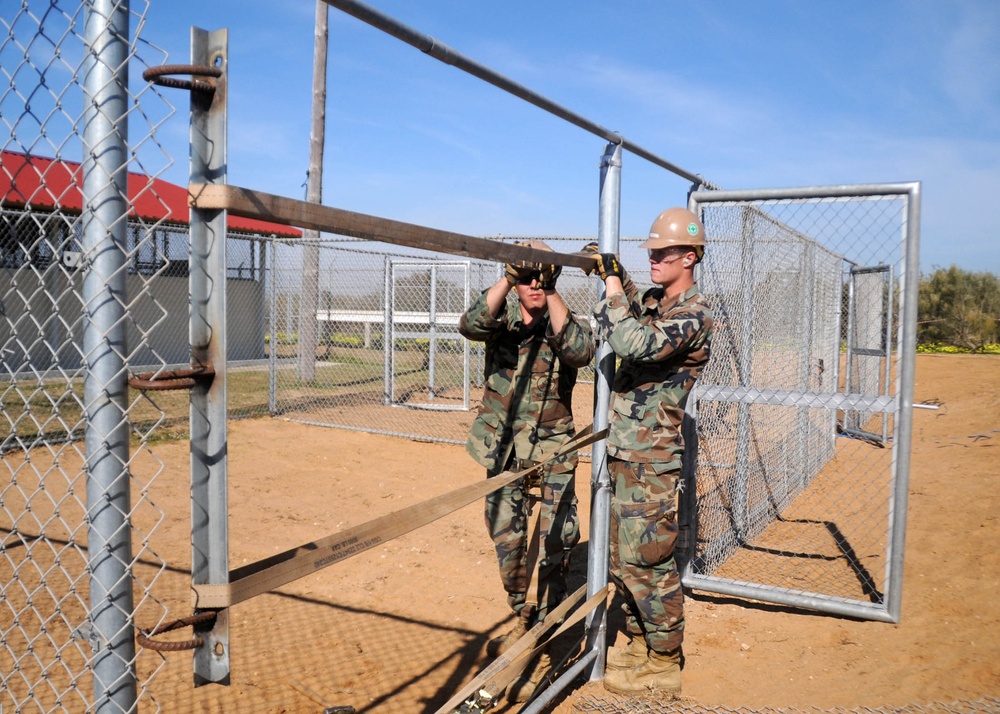 NMCB 74 Seabees Expand MWR Dog Kennel