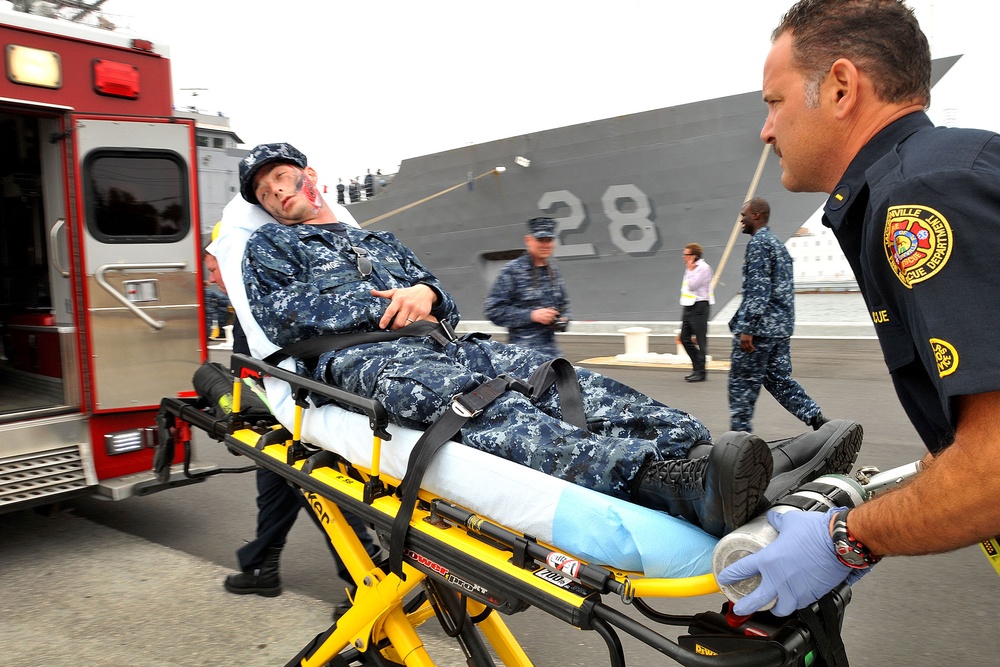 USS Boone's Simulated Mass Casualty Drill