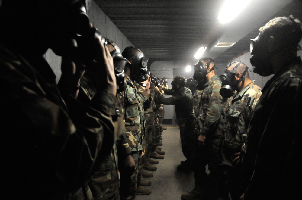 NMCB 5 Gas Mask Training Exercise