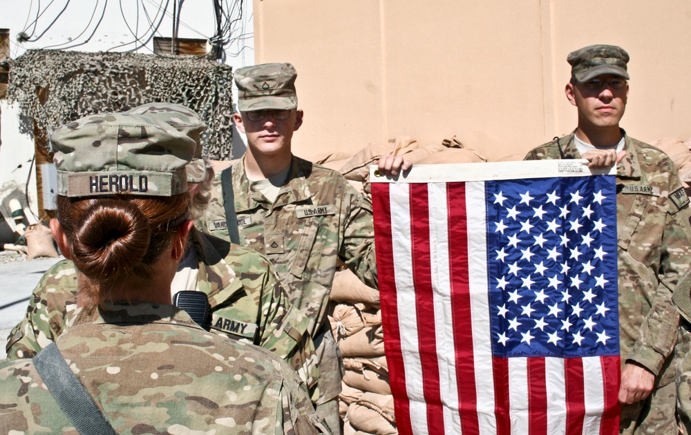 Two Company E Soldiers re-enlist in Afghanistan