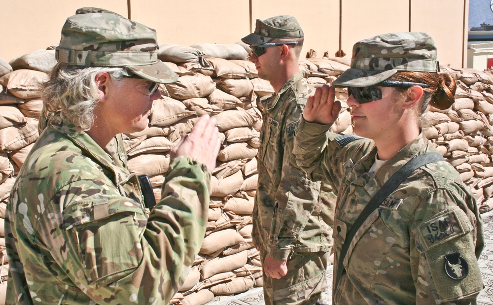 Two Company E Soldiers re-enlist in Afghanistan