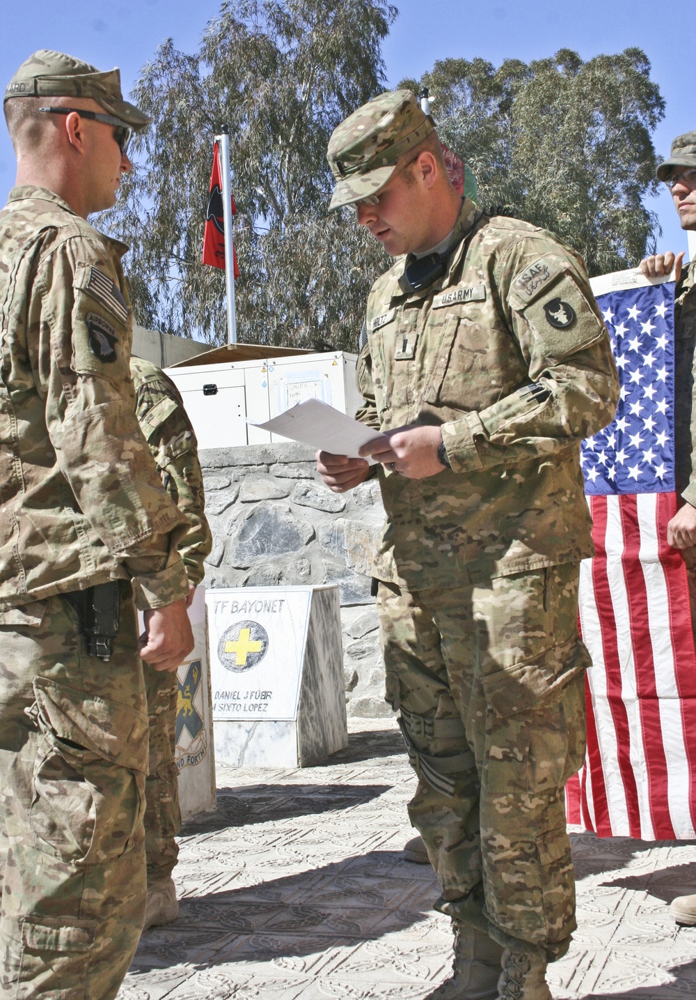 Two Company E Soldiers re-enlist in Afghanistan