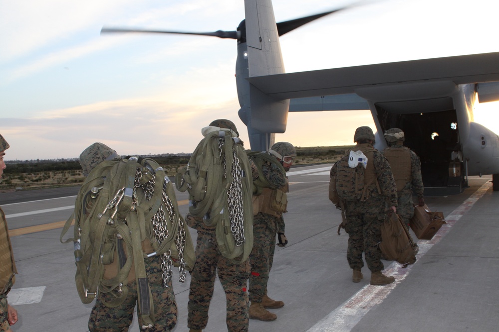 LS Marines support resupply operations during training exercise