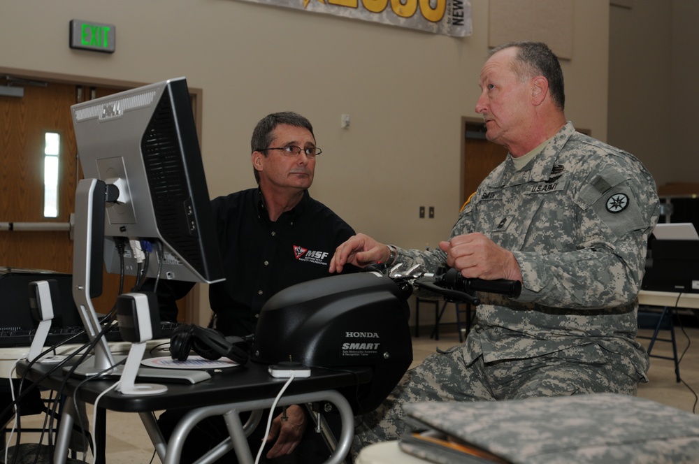 Soldiers learn defensive motor skills on Honda SMARTrainer