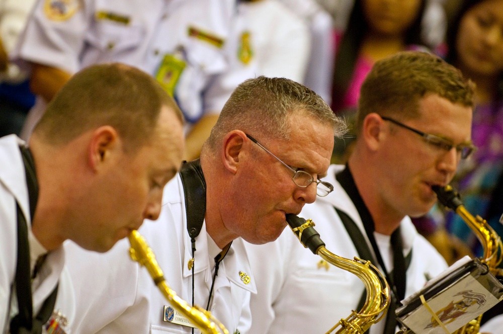 Navy band plays in Malaysia