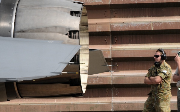 Australian Air Force maintainers exchange places with their American counterparts.