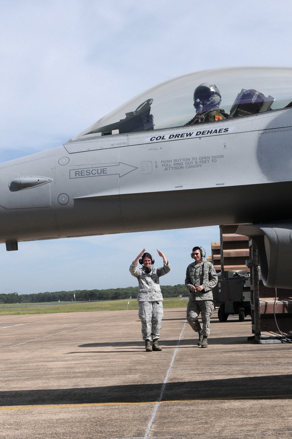132FW Security Forces member gets chance to marshal F-16 aircraft during joint flying mission in Australia.