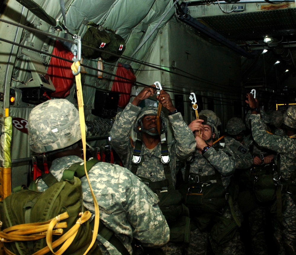 XVIII Airborne Corps Deputy Commander and Bragg MPs Prepare to Jump