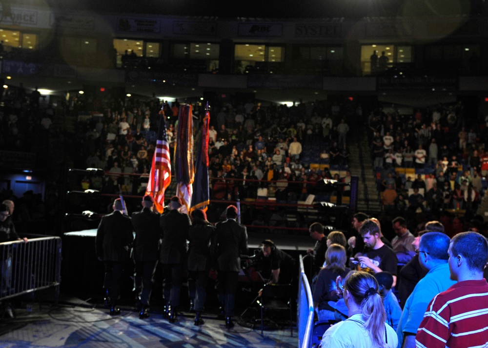 Color Guard participates in TNA Wrestling