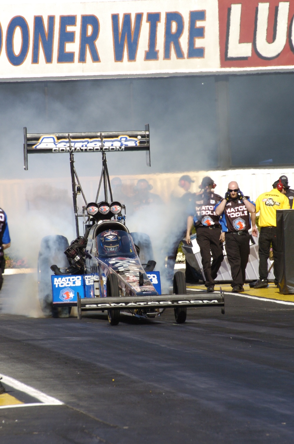 Antron Brown burns rubber at Pomona