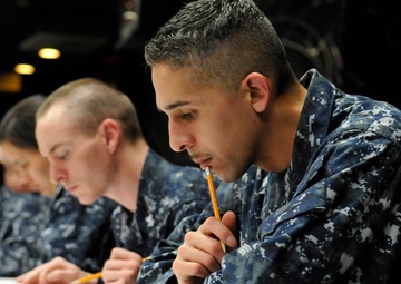 Yeoman Takes Advancement Exam