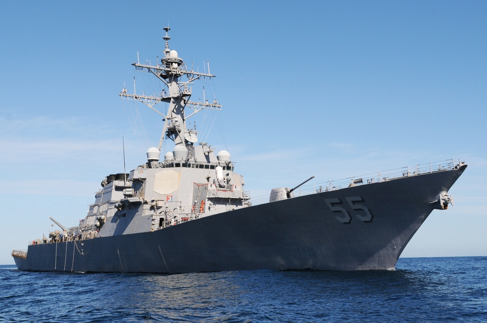 USS Stout in Mediterranean Sea
