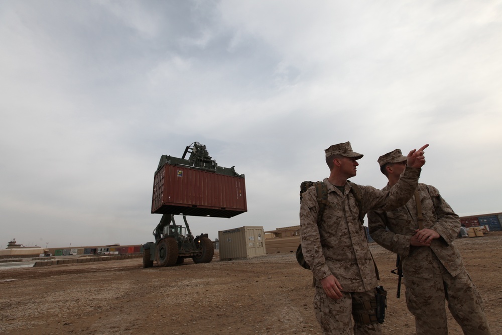 2nd Marine Logistics Group (Forward) senior leadership visits outer FOBs in Afghanistan