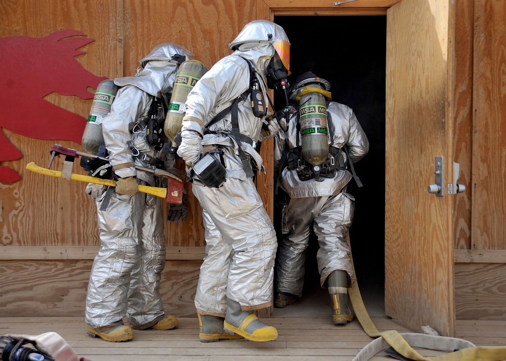 Air Force firefighters stay ready to fight any blaze in Iraq