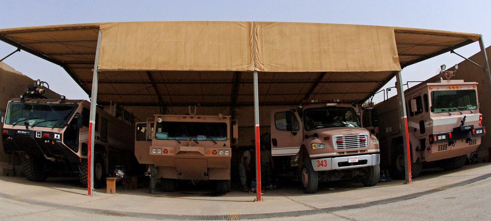 Air Force firefighters stay ready to fight any blaze in Iraq