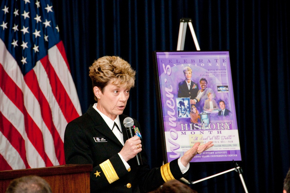 Rear Adm. Phillips Speaks During Women's History Month Conference