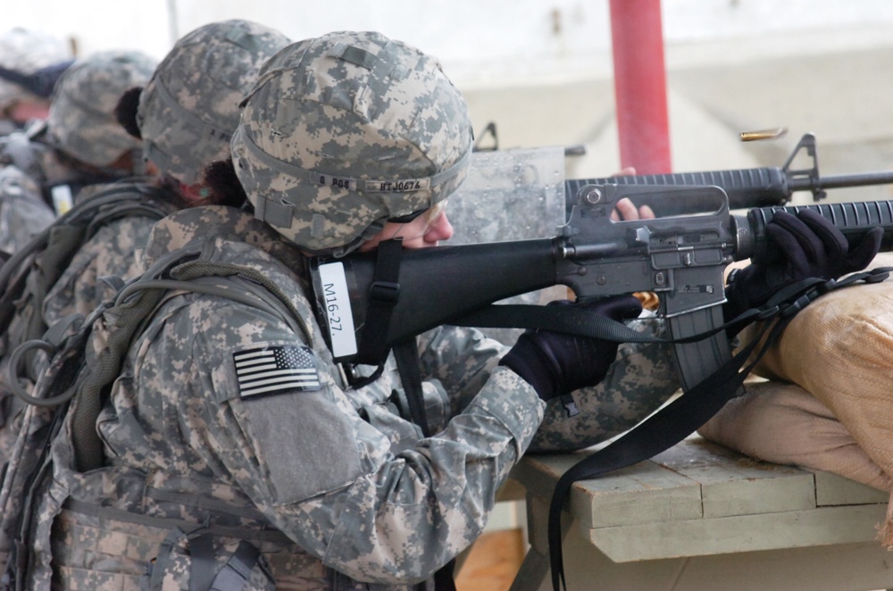 Aviation brigade support soldiers aim for weapons proficiency