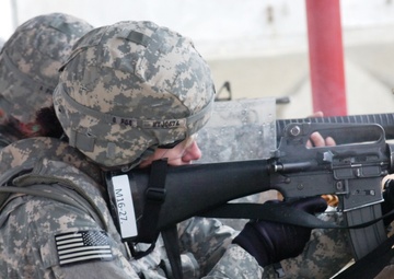 Aviation brigade support soldiers aim for weapons proficiency