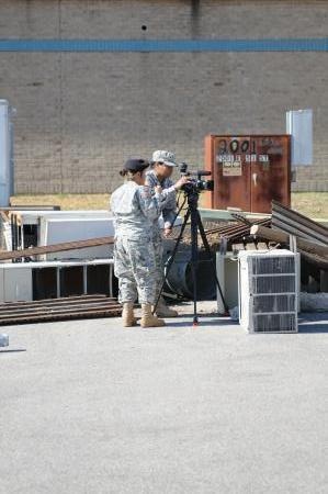 Soldiers participate in ribbon cutting ceremony