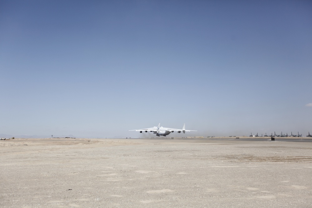 Antonov An-225 touches down at Camp Bastion, Afghanistan