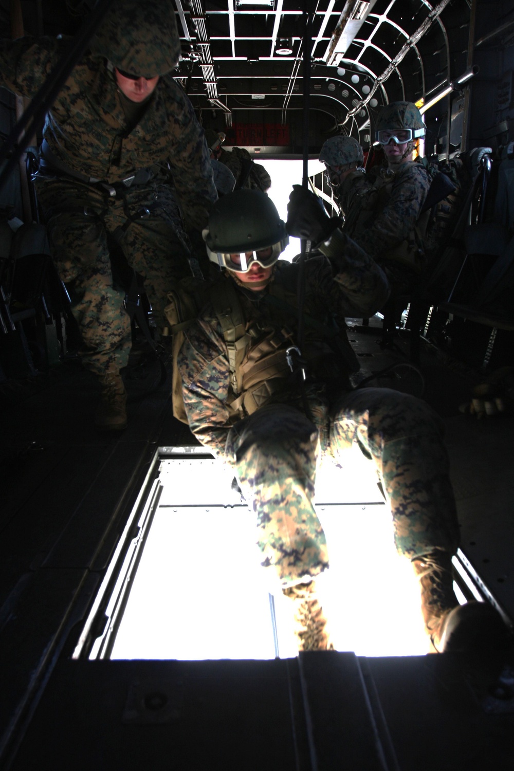 Infantry Marines take flight