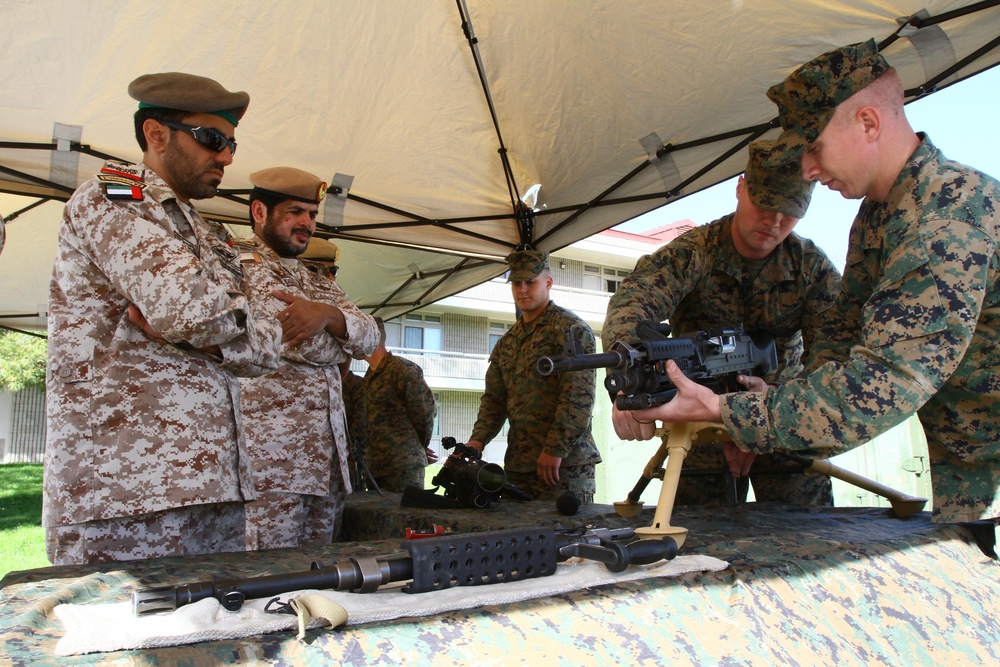 United Arab Emirates Presidential Guard visit 1st Marine Division units