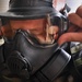 Unit drills with gas mask
