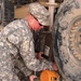 “Saber” Squadron Troopers maintain vehicles in deployed environment