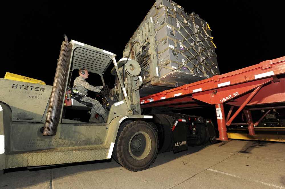 March Air Reserve Base Airmen prepare supplies for Japan tsunami relief
