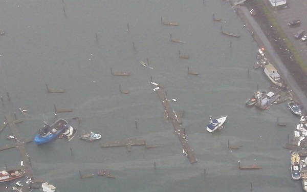 Tsunami effect on Crescent City