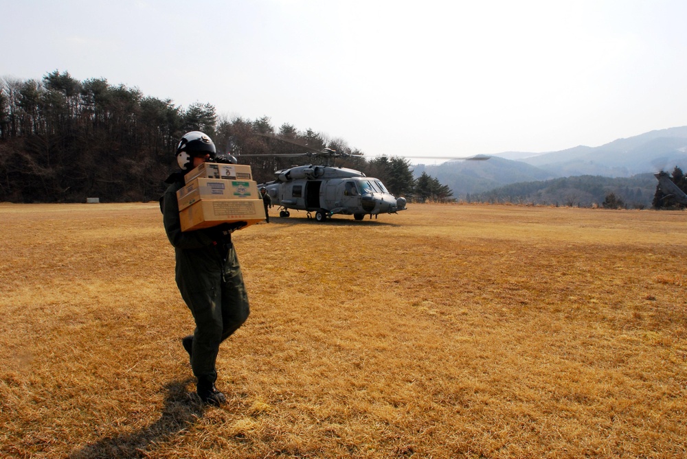 USS Ronald Reagan sailors provide tsunami relief