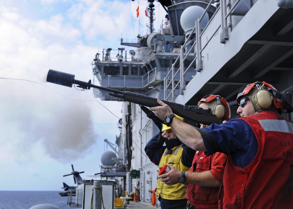 USS Ponce Replenishment at Sea