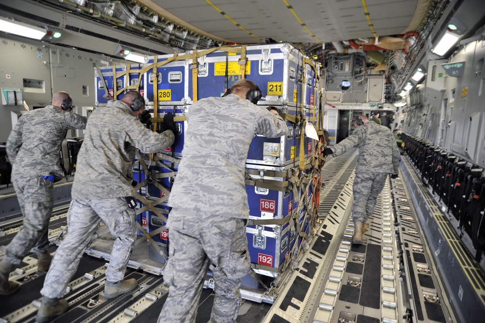 Mobility Airmen deliver search and rescue equipment to Japan