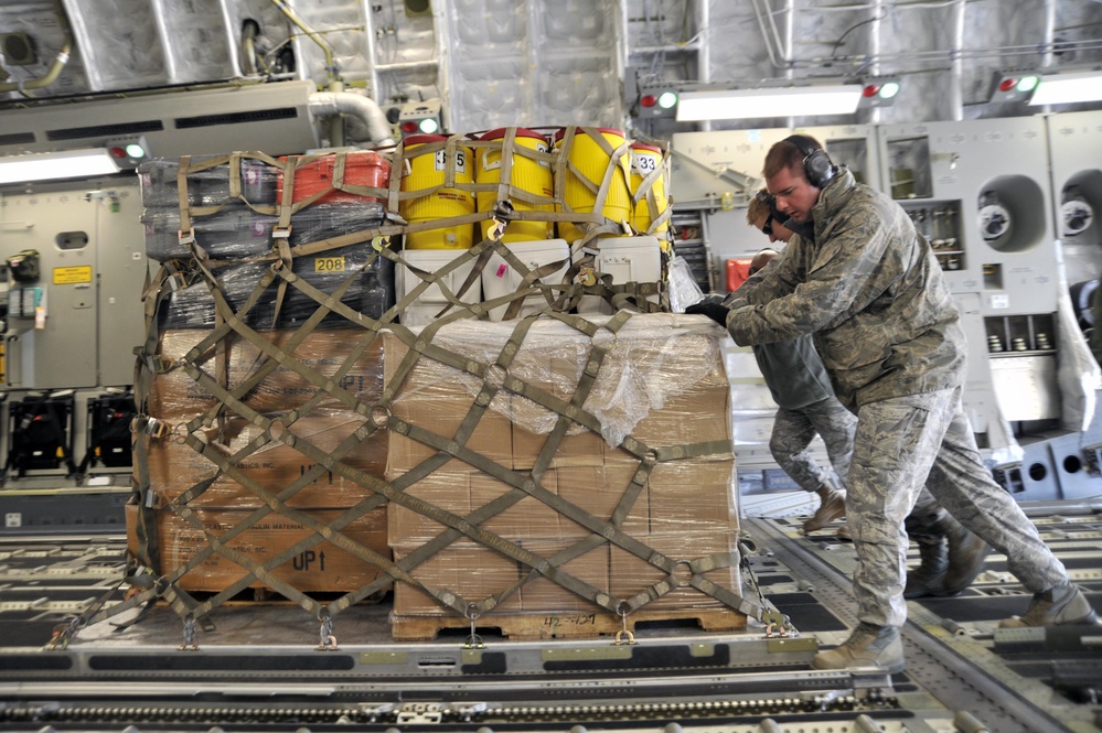 Mobility Airmen deliver search and rescue equipment to Japan