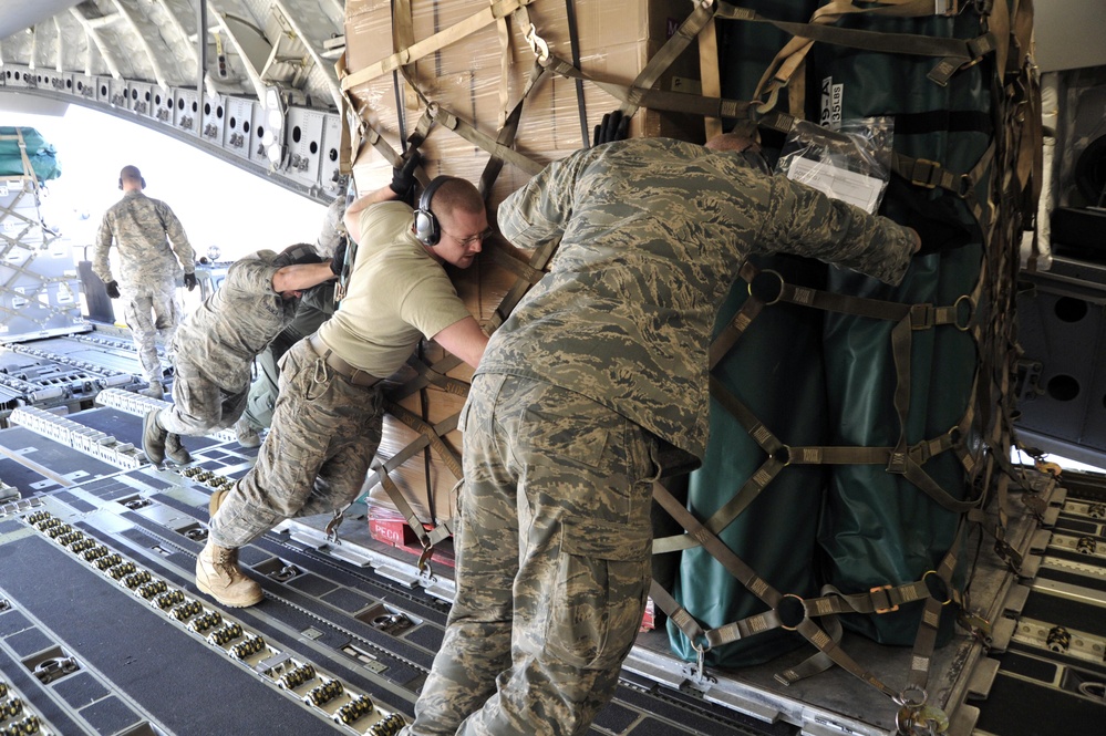 Mobility Airmen deliver search and rescue equipment to Japan