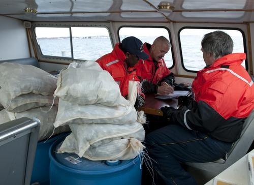 Marine inspectors conduct stability test