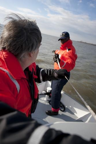 Marine inspectors conduct stability test