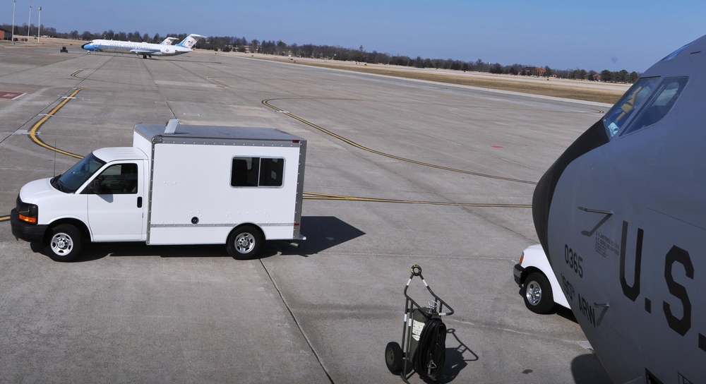 Flightline ops at Scott Air Force Base