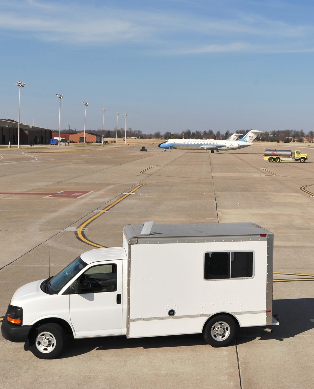 Flightline ops at Scott Air Force Base