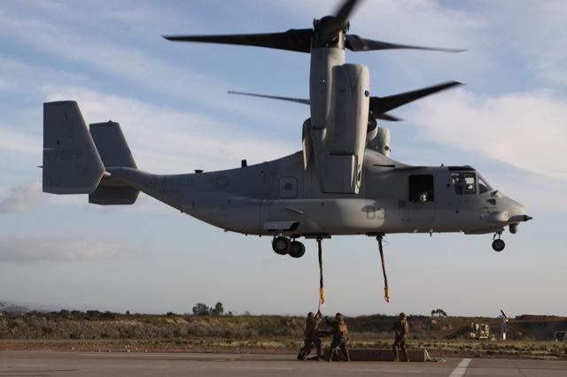 LS Marines support resupply operations during training exercise