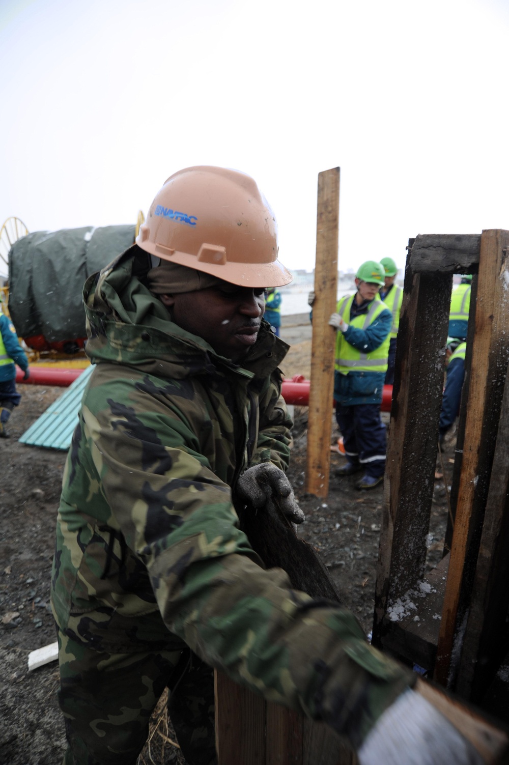 Seabees, JMSDF pitch in to Clean up FISC Yokosuka Defense Fuel Support Point Hachinohe