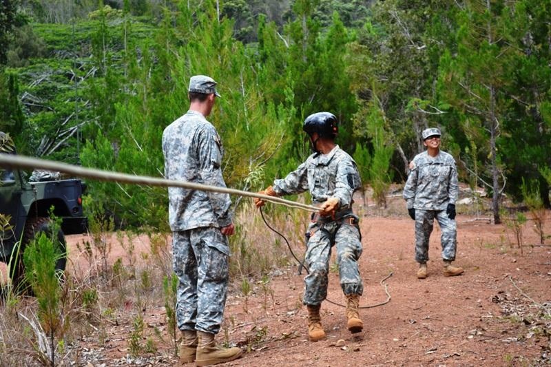 CAB, Hawaii JROTC cadets conduct rappelling exercises