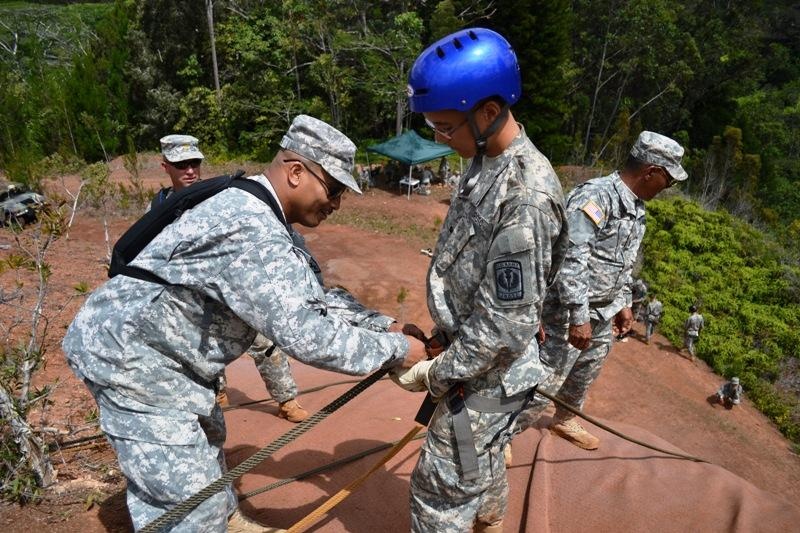 CAB, Hawaii JROTC cadets conduct rappelling exercises