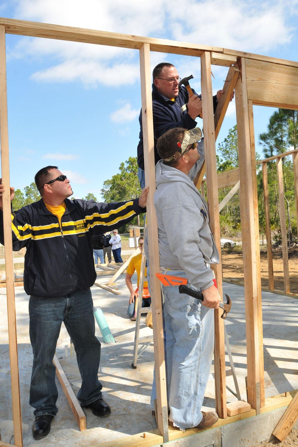 USS Klakring Sailors Build a home for Habitat for Humanity
