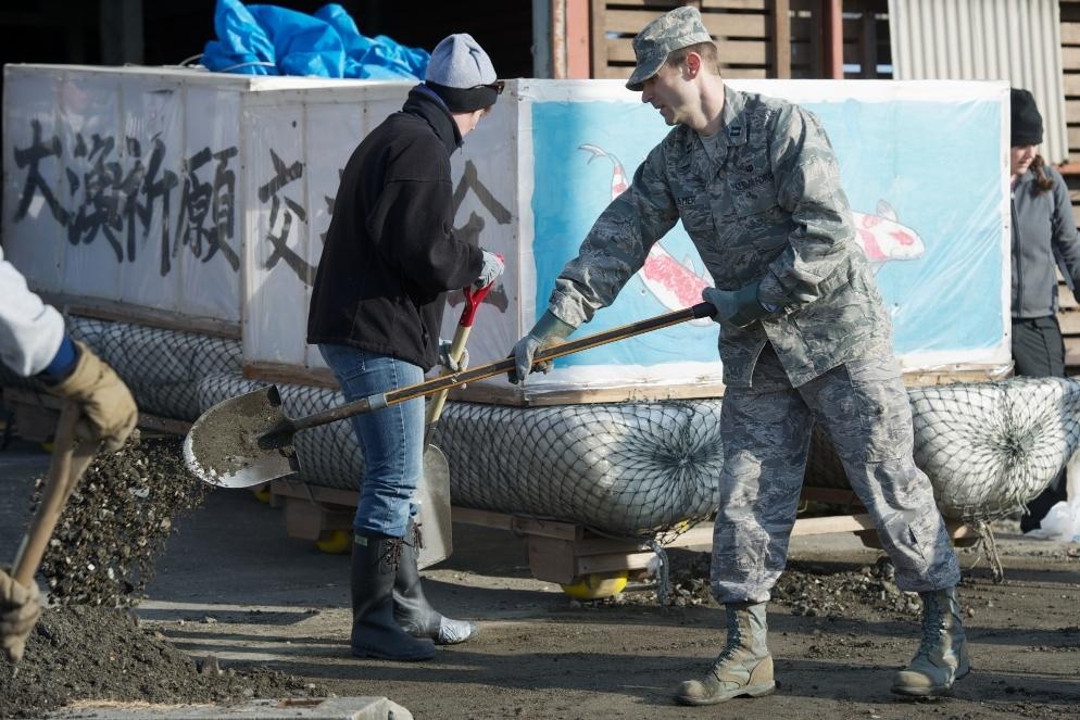 Misawa Air Base Personnel and Family Members help Tsunami-Battered Japanese City