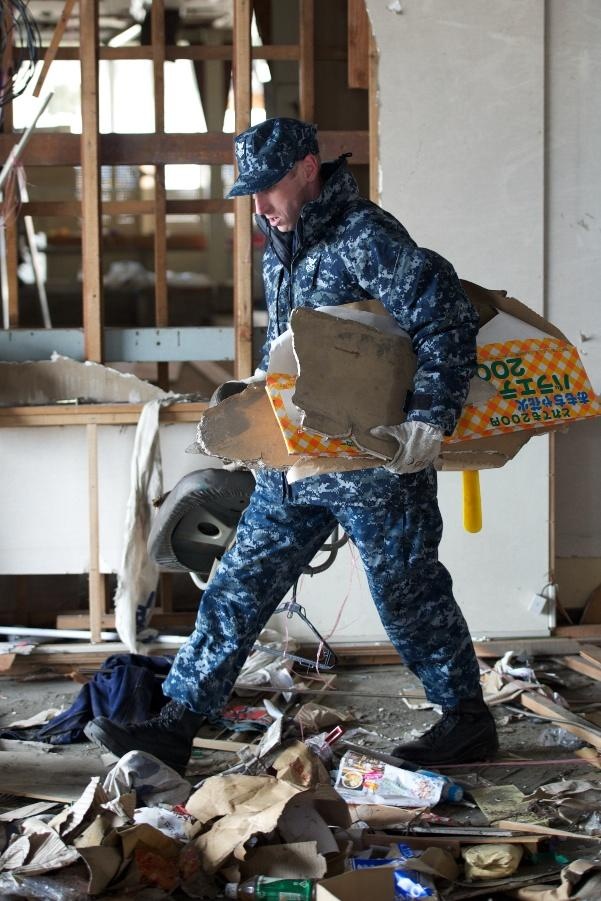 Misawa Air Base Personnel and Family Members help Tsunami-Battered Japanese City